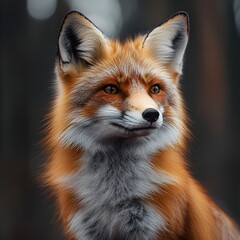 Fototapeta premium Ultra-detailed fox image in high-res, capturing the essence of realism and natural beauty