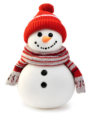 Cute Snowman isolated on white background
