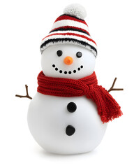 Fototapeta premium Cute Snowman isolated on white background