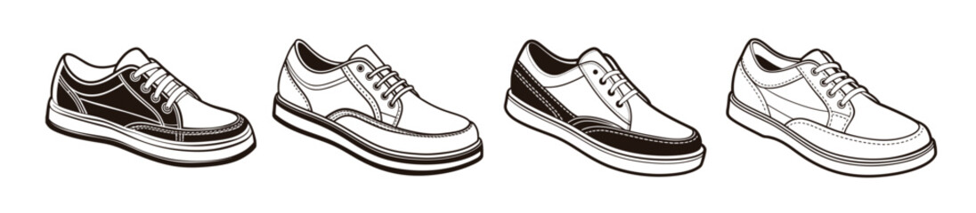 Shoes template different styles