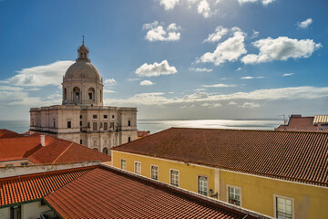 Fototapeta premium Lisbon Portugal, city skyline at Lisbon Pantheon