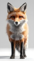 Obraz premium High-quality realistic fox image with detailed fur texture and sharp facial expression