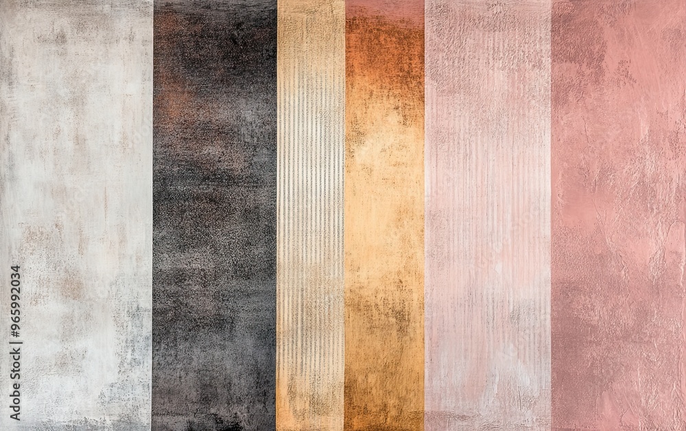 Aufkleber serene geometric harmony - minimalist abstract art with muted tones and textured patterns