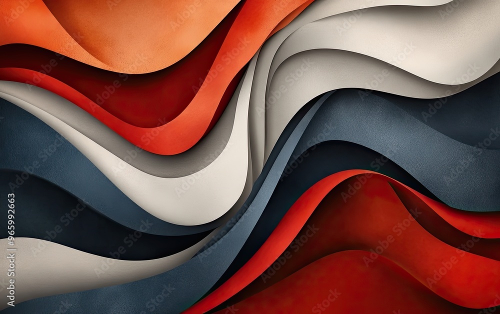 Poster abstract fluid lines poster with soft textured background and sharp shapes for modern design concept