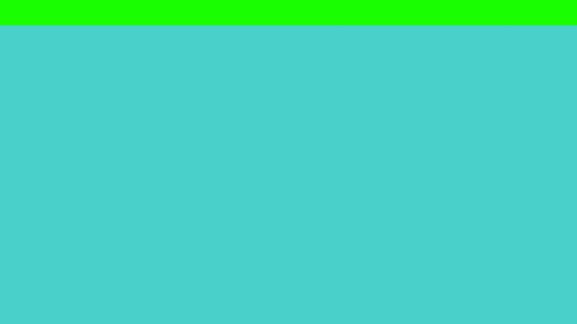 Transition animation on green background. Colorful ractangle transition with key color. Chroma color.