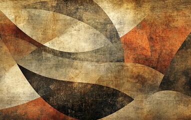 Earthy Abstract Background with Overlapping Shapes and Organic Texture