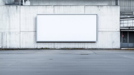 Obraz premium Mockup of an empty billboard on the concrete street background.