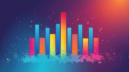 Colorful Abstract Bar Chart Design