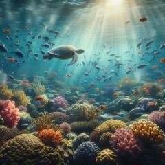 Obraz premium coral reef in the sea