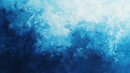 modern abstract painting featuring blue textures and expressive brushstrokes, creating a visually stunning art background