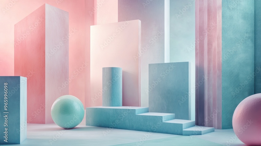 Poster elegant backdrop featuring geometric shapes three dimensional illustration and rendering