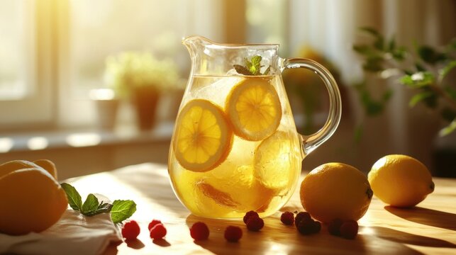 Fresh Lemonade with Garnishes
