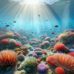 coral reef in the sea