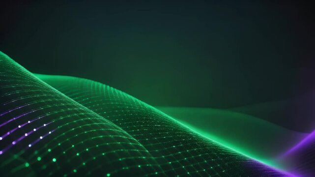 Abstract Technology Background with Moving Dots and Lines