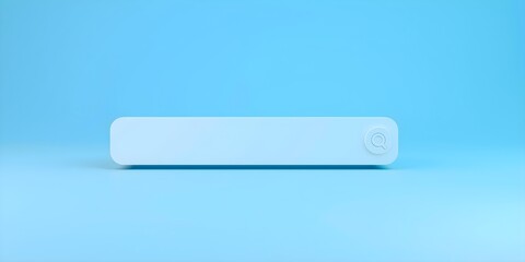 Blue Minimalism: Search Bar with 3D Depth