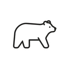 Bear silhouette black line icon