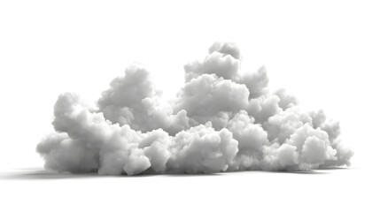 Soft white clouds in the sky Isolated on white background