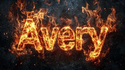 Fire personalized name postcard perfect for decor.