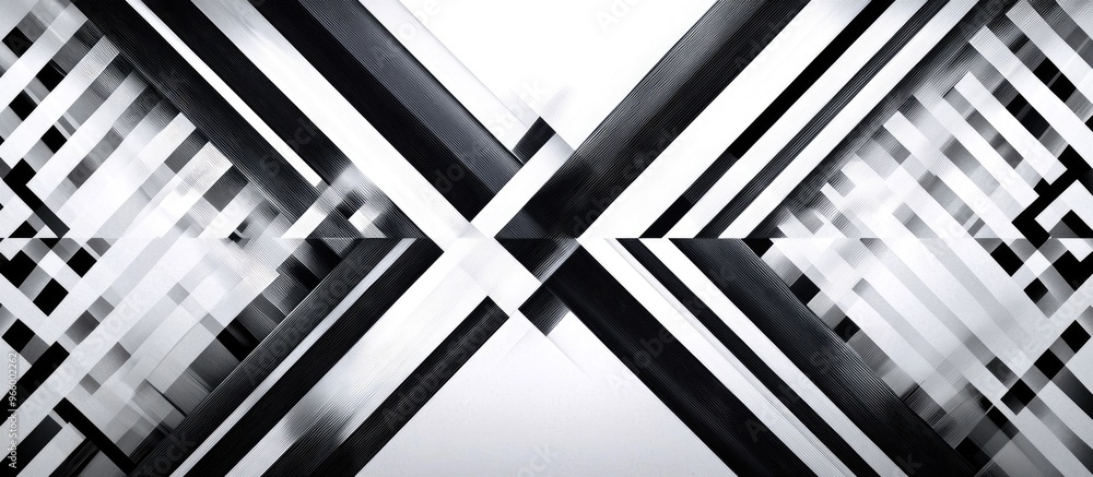 Poster abstract background featuring diagonal cross lines in a geometric x shape with intersecting patterns