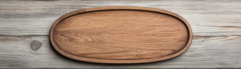 Naklejka premium Blank oval-shaped wooden sign with a smooth surface, perfect for engraving or painting, oval wooden sign blank, customizable decor