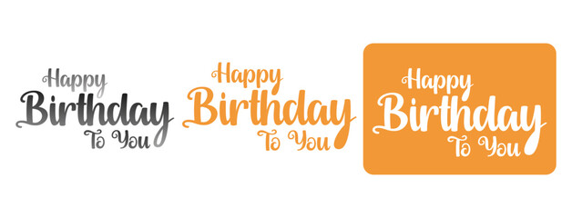 Modern Happy Birthday text design for stylish greeting cards and invitation templates .