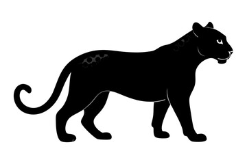 Fototapeta premium black leopard silhouette