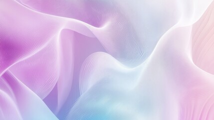 Obraz premium A background with an abstract wavy pattern with white lines on a light purple and blue background.
