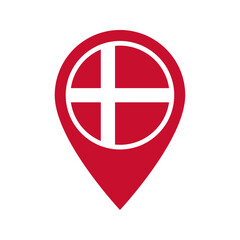 Denmark flag location icon