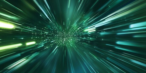 modern abstract green motion blur with dynamic lines creating a futuristic background ideal for digital technology, showcasing sleek energy flow and seamless movement