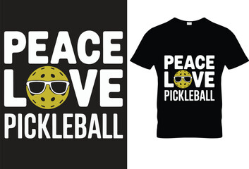 Obraz premium Peace love pickleball t-shirt design