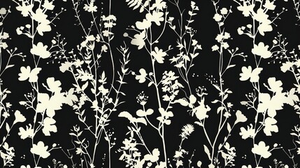 Obraz premium flower silhouette wallpaper