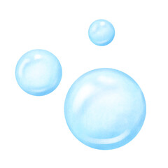 Bubble Water Watercolor, cute Cartoon