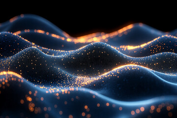 Abstract wave particle technology background	
