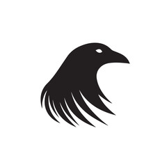 Raven in cartoon, doodle style . Image for t-shirt, web, mobile apps and ui. Isolated 2d vector illustration in logo, icon, sketch style, Eps 10, black and white. AI Generative