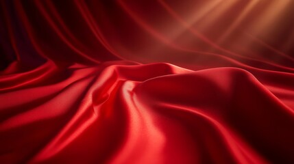 Obraz premium A high-end studio background with a red gradient, ideal for luxury product presentations. The opulent textures and sophisticated lighting create an elegant atmosphere, perfect for highlighting premium