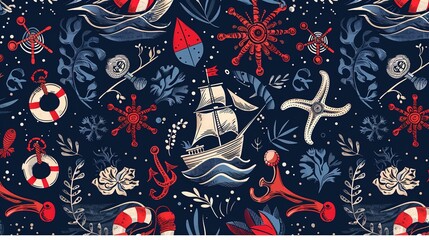 nautical pattern wallpaper
