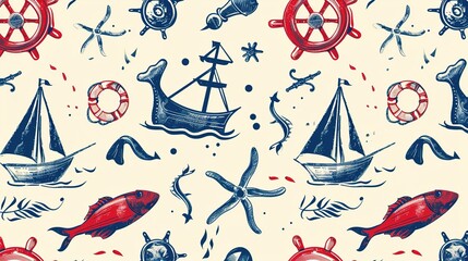 nautical pattern wallpaper
