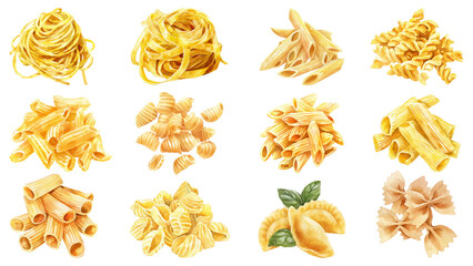 PNG watercolor pasta, transparent background