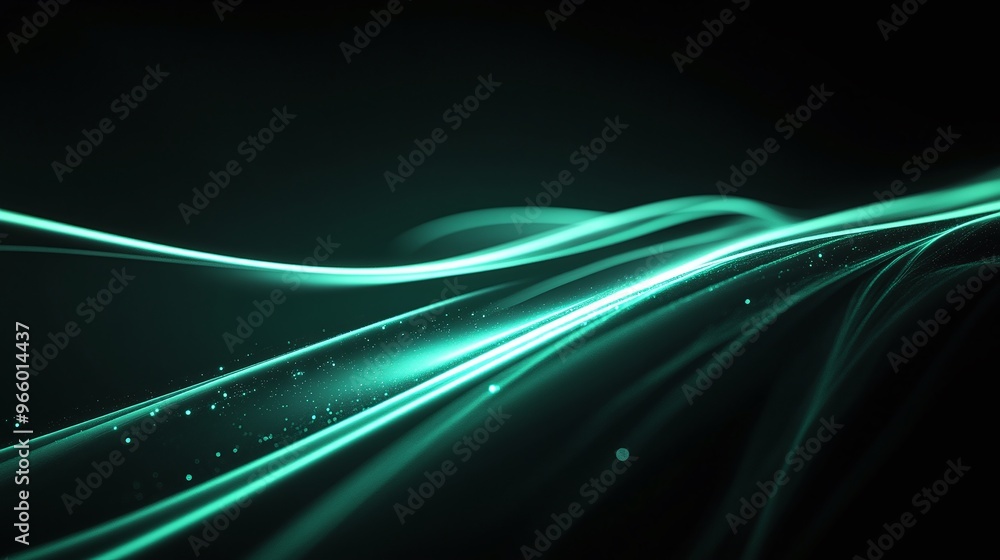 Poster neon lines and energy particles creating a glowing abstract wallpaper with vibrant flow and motion l