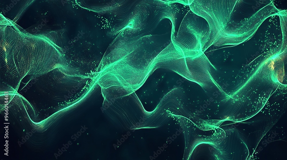 Poster neon lines and energy particles creating a glowing abstract wallpaper with vibrant flow and motion l