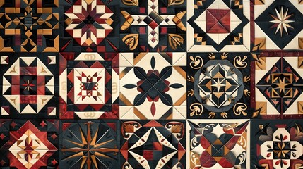 traditional quilt pattern wallpaper