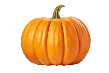 Obraz premium Realistic image of an orange pumpkin, isolated on a white background.