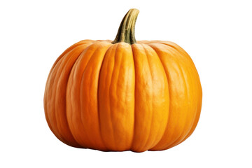Fototapeta premium Realistic image of an orange pumpkin, isolated on a white background.