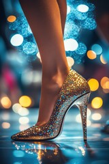 Glamorous High Heels with Sparkling Detail