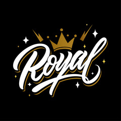 royal crown t-shirt design.