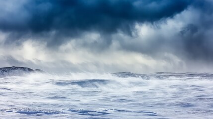 Fototapeta premium Winter Storm in the Iceland