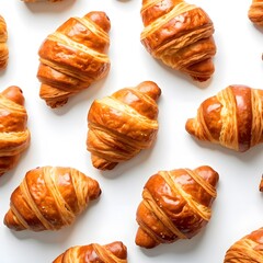 croissants on a white background