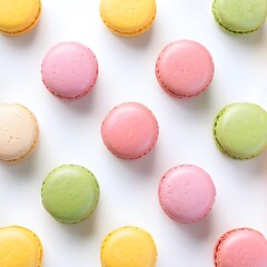 macarons on a white background