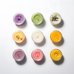 scented candle on a white background