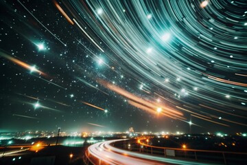 Obraz premium Constellation Patterns in a Starry Night